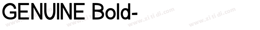 GENUINE Bold字体转换